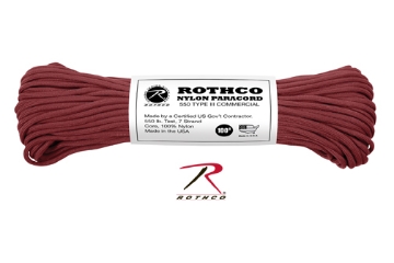 Show details for Burgundy - 100 Foot - 550 LB Type III Paracord Picture of Burgundy - 100 Foot - 550 LB Type III Paracord