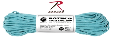 Show details for Turquoise - 100 Foot - 550 LB Type III Paracord Picture of Turquoise - 100 Foot - 550 LB Type III Paracord