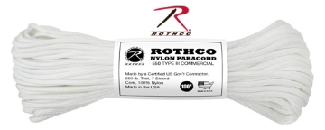 Show details for White - 100 Foot - 550 LB Type III Paracord Picture of White - 100 Foot - 550 LB Type III Paracord