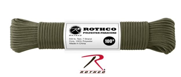 Picture of Olive Drab - 100 Foot - 5/32 Inch - Polyester Paracord