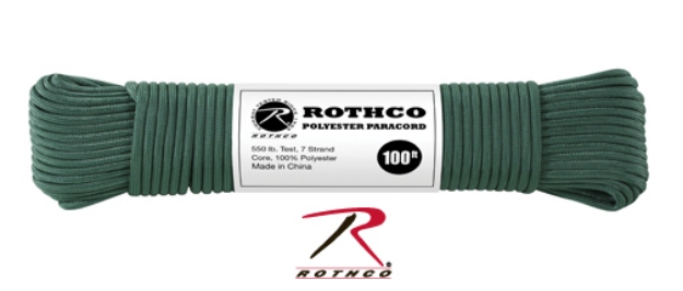 550LB 7 Strand 100% Polyester Type III Paracord Rope 50 Feet