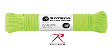 Show details for Safety Green - 100 Foot - 5/32 Inch - Polyester Paracord Picture of Safety Green - 100 Foot - 5/32 Inch - Polyester Paracord