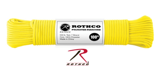 Picture of Safety Yellow - 100 Foot - 5/32 Inch - Polyester Paracord