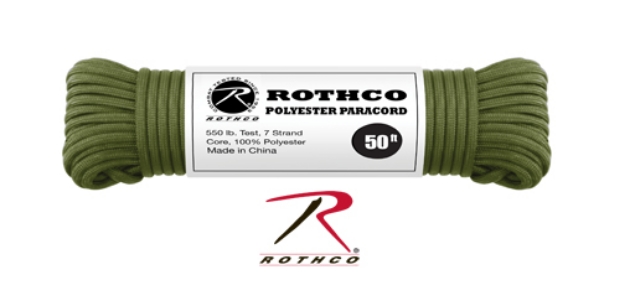 Picture of Olive Drab - 50 Foot - 5/32 Inch - Polyester Paracord