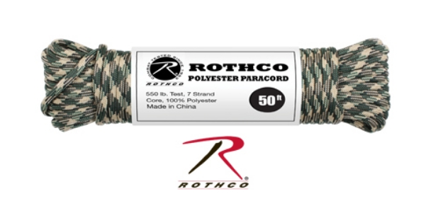 Picture of Desert Camo - 50 Foot - 5/32 Inch - Polyester Paracord