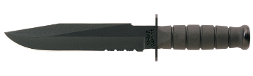 Show details for Black KA-BAR® Fighter Partially Serrated Picture of Black KA-BAR® Fighter Partially Serrated
