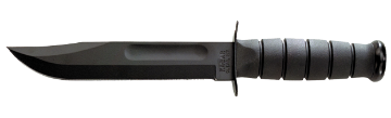 Show details for Full-size Black KA-BAR, Straight Edge and Black Leather Sheath Picture of Full-size Black KA-BAR, Straight Edge and Black Leather Sheath