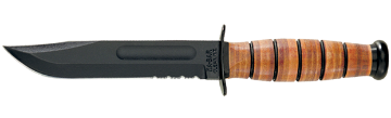 Show details for Partially Serrated US Army KA-BAR® with Glass Filled Nylon Sheath Picture of Partially Serrated US Army KA-BAR® with Glass Filled Nylon Sheath