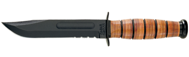 Picture of Partially Serrated US Army KA-BAR® with Glass Filled Nylon Sheath