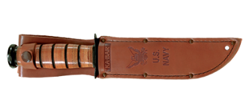 Show details for Brown Leather US NAVY Replacement Sheath by KA-BAR® Picture of Brown Leather US NAVY Replacement Sheath by KA-BAR®