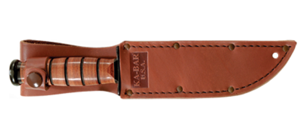 Picture of Short Brown Leather USA Replacement Sheath by KA-BAR®