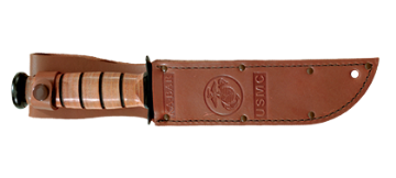 Show details for Replacement Sheath: Brown Leather, KA-BAR® USMC Picture of Replacement Sheath: Brown Leather, KA-BAR® USMC