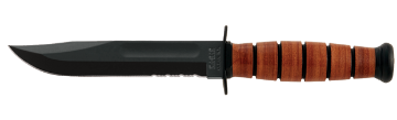 Show details for Partially Serrated Short KA-BAR® with Leather Sheath Picture of Partially Serrated Short KA-BAR® with Leather Sheath