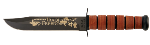 Picture of US NAVY Iraqi Freedom KA-BAR® With Brown Leather Sheath