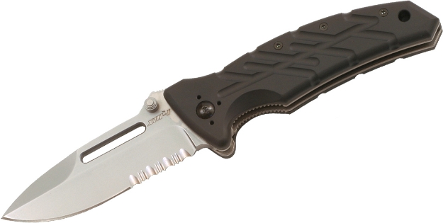 Picture of XM-1S Black Combo Edge Folding Knife by OKC®