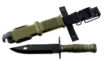 Show details for 490 M9 Bayonet & Scabbard - Olive Drab by Ontario Knife Company Picture of 490 M9 Bayonet & Scabbard - Olive Drab by Ontario Knife Company