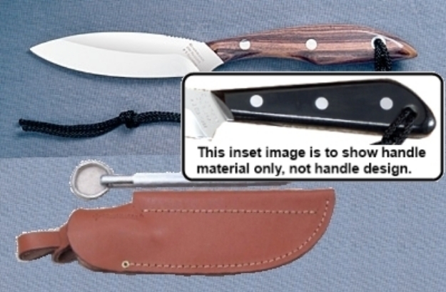 Picture of Grohmann M1CS - #1 | Micarta | Carbon Steel | Open Sheath with Sharpening Steel