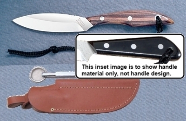 Picture of Grohmann M1SS - #1 | Micarta | Stainless Steel | Open Sheath with Sharpening Steel