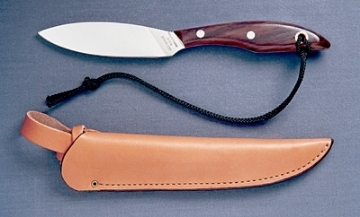 Show details for Grohmann R1SF - #1 | Rosewood | Stainless Steel | Regular Open Leather Sheath Picture of Grohmann R1SF - #1 | Rosewood | Stainless Steel | Regular Open Leather Sheath
