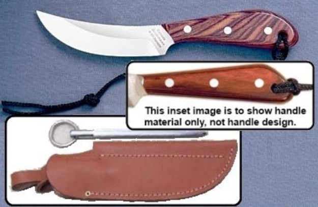 Picture of Grohmann X101SS - #101 | Water Buffalo Horn | Stainless Steel | Leather Sheath with Pouch with Sharpening Steel