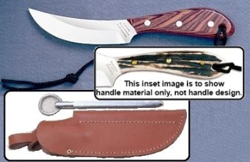 Show details for Grohmann H101CS - #101 | Stag Horn | Carbon Steel | Leather Sheath with Pouch with Sharpening Steel Picture of Grohmann H101CS - #101 | Stag Horn | Carbon Steel | Leather Sheath with Pouch with Sharpening Steel
