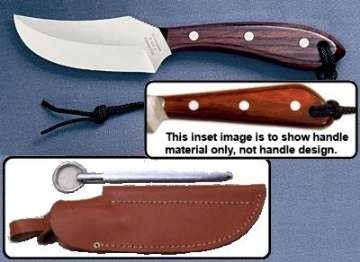 Show details for Grohmann X103SS - #103 | Resinwood | Stainless Steel | Leather Sheath with Pouch with Sharpening Steel Picture of Grohmann X103SS - #103 | Resinwood | Stainless Steel | Leather Sheath with Pouch with Sharpening Steel