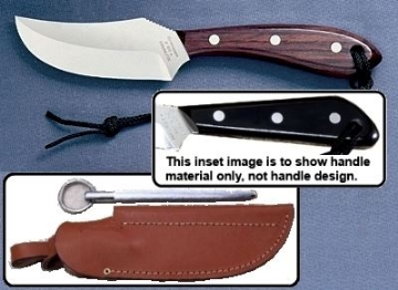 Show details for Grohmann M103SS - #103 | Micarta | Stainless Steel | Leather Sheath with Pouch with Sharpening Steel Picture of Grohmann M103SS - #103 | Micarta | Stainless Steel | Leather Sheath with Pouch with Sharpening Steel