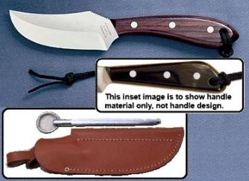 Show details for Grohmann W103SS - #103 | Water Buffalo Horn | Stainless Steel | Leather Sheath with Pouch with Sharpening Steel Picture of Grohmann W103SS - #103 | Water Buffalo Horn | Stainless Steel | Leather Sheath with Pouch with Sharpening Steel
