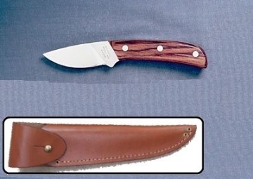 Show details for Grohmann R104SFA - #104 | Rosewood | Stainless Steel | Overlap Leather Sheath Picture of Grohmann R104SFA - #104 | Rosewood | Stainless Steel | Overlap Leather Sheath