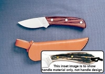 Show details for Grohmann H104SF - #104 | Stag Horn | Stainless Steel | Open Leather Sheath Picture of Grohmann H104SF - #104 | Stag Horn | Stainless Steel | Open Leather Sheath