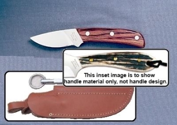 Show details for Grohmann H104SFS - #104 | Stag Horn | Stainless Steel | Leather Sheath with  Pouch with Sharpening Steel Picture of Grohmann H104SFS - #104 | Stag Horn | Stainless Steel | Leather Sheath with  Pouch with Sharpening Steel