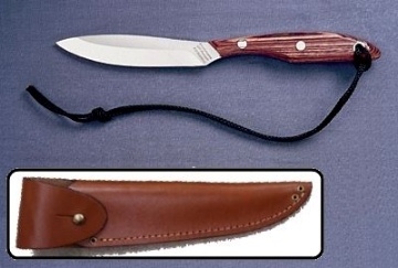 Show details for Grohmann R2SA - #2 | Rosewood | Stainless Steel | Overlap Leather Sheath Picture of Grohmann R2SA - #2 | Rosewood | Stainless Steel | Overlap Leather Sheath