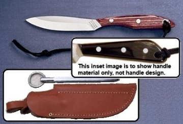 Show details for Grohmann W2CS - #2 | Water Buffalo Horn | CArbon Steel | Leather Sheath with Sharrpening Steel by Grohmann Picture of Grohmann W2CS - #2 | Water Buffalo Horn | CArbon Steel | Leather Sheath with Sharrpening Steel by Grohmann