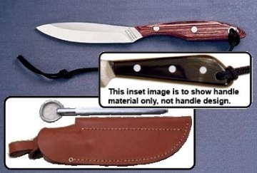 Show details for Grohmann W2SS - #2 | Water Buffalo Horn | Stainless Steel | Leather with Sharpening Steel by Grohmann Picture of Grohmann W2SS - #2 | Water Buffalo Horn | Stainless Steel | Leather with Sharpening Steel by Grohmann