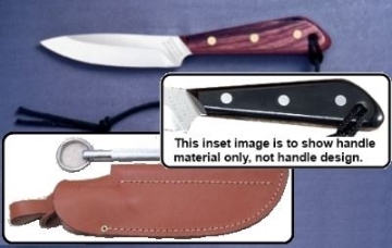 Show details for Grohmann M3CS - #3 | Micarta | Carbon Steel | Leather Sheath with Pouch with Sharpening Steel Picture of Grohmann M3CS - #3 | Micarta | Carbon Steel | Leather Sheath with Pouch with Sharpening Steel