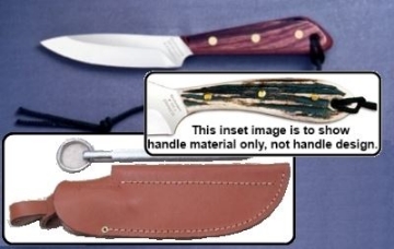 Show details for Grohmann H3SS - #3 | Stag Horn | Stainless Steel |  Leather Sheath with Pouch with Sharpening Steel Picture of Grohmann H3SS - #3 | Stag Horn | Stainless Steel |  Leather Sheath with Pouch with Sharpening Steel