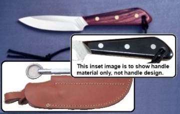 Show details for Grohmann M3SS - #3 | Micarta | Stainless Steel | Leather Sheath with Pouch with Sharpening Steel Picture of Grohmann M3SS - #3 | Micarta | Stainless Steel | Leather Sheath with Pouch with Sharpening Steel