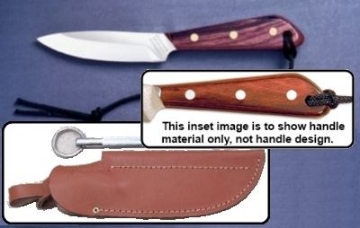 Show details for Grohmann X3SS - #3 | Resinwood | Stainless Steel | Leather Sheath with Pouch with Sharpening Steel Picture of Grohmann X3SS - #3 | Resinwood | Stainless Steel | Leather Sheath with Pouch with Sharpening Steel