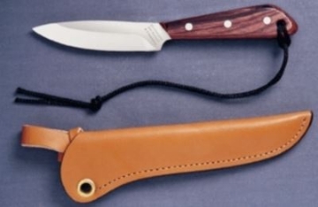 Show details for Grohmann R3C - #3 | Rosewood | Carbon Steel | Regular Open Leather Sheath Picture of Grohmann R3C - #3 | Rosewood | Carbon Steel | Regular Open Leather Sheath