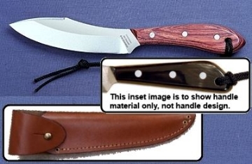 Show details for Grohmann W4SA - #4 | Water Buffalo Horn | Stainless Steel | Overlap Leather Sheath Picture of Grohmann W4SA - #4 | Water Buffalo Horn | Stainless Steel | Overlap Leather Sheath
