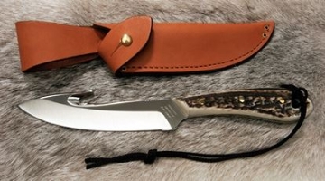 Show details for Grohmann H4SG - #4 | Stag Horn | Gut Hook Stainless Steel | Regular Button Tab Picture of Grohmann H4SG - #4 | Stag Horn | Gut Hook Stainless Steel | Regular Button Tab