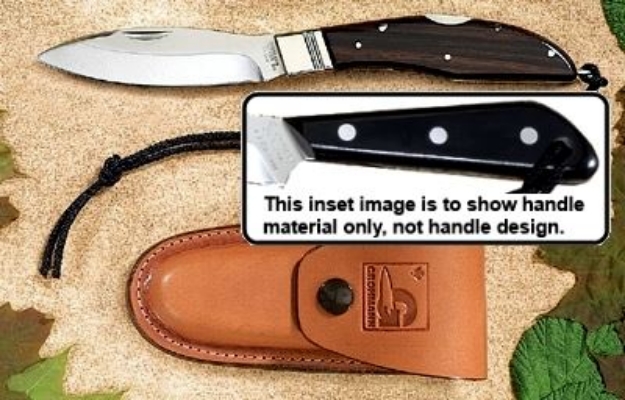 Picture of D.H.Russell Lockblade - Black Micarta Handle - Stainless Steel - Regular Overlap Sheath by Grohmann®