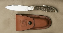 Picture of D.H.Russell Lockblade - Stag Horn Handle - Stainless Steel - Regular Overlap Sheath by Grohmann® Picture of D.H.Russell Lockblade - Stag Horn Handle - Stainless Steel - Regular Overlap Sheath by Grohmann®
