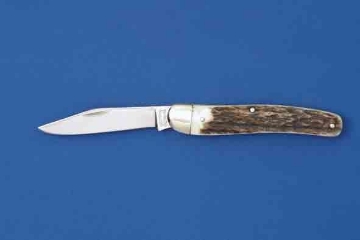 Show details for #360s Slimline Pocket Knife - Stag Horn Handle - Stainless Steel Blade  by Grohmann® Picture of #360s Slimline Pocket Knife - Stag Horn Handle - Stainless Steel Blade  by Grohmann®