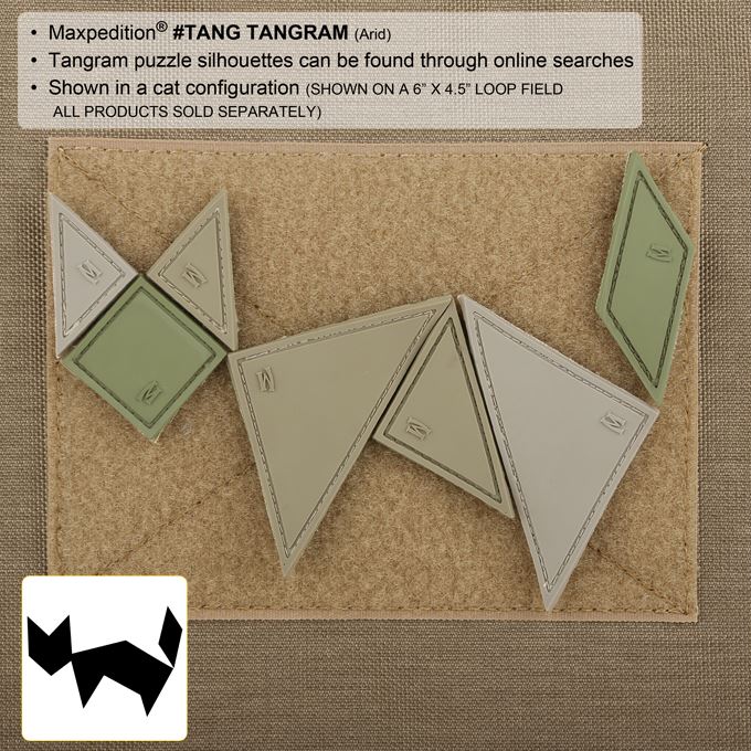 3D PVC Tangram 7-Piece Morale Patch | Maxpedition | Adventure Gear Canada