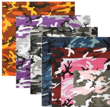 Show details for 22x22 inch Coloured Camo Bandanas by Rothco® Picture of 22x22 inch Coloured Camo Bandanas by Rothco®