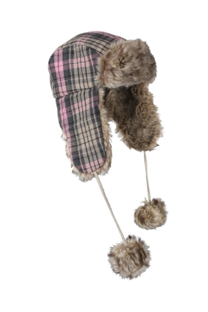 Picture of Pink Plaid Fur Flyer's Hat by Rothco®