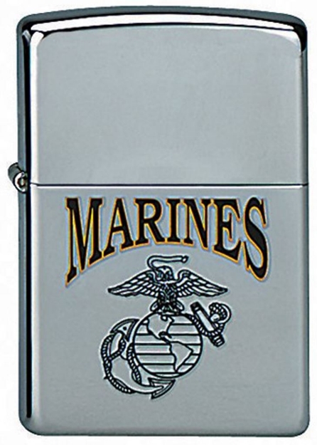 Picture of USMC Globe & Anchor on Chrome - Windproof Lighter by Zippo®