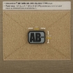 Picture of AB- (Negative) Blood Type Patch  1.5" x 1.125"