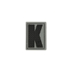 Picture of LETTER "K" PVC Patch 0.84" x 1.18" by Maxpedition®